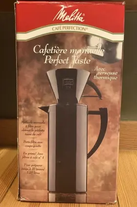 64256 Melitta Perfect Taste Pour Over Coffee 10 Cup Black Thermal Carafe # 4 No Lid #2