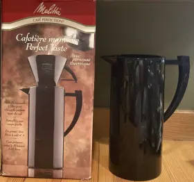 64256 Melitta Perfect Taste Pour Over Coffee 10 Cup Black Thermal Carafe # 4 No Lid