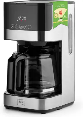 900w Melitta 850034919164 10-cup Fully Automatic Drip Coffee Makers Black And Stainless Steel
