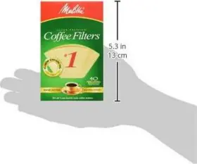 Bhbu0503a853 Melitta 620122 40 Count #1 Natural Brown Cone Coffee Filters Pack Of 5 #3