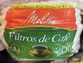 Cecominod056165 Melitta 629143 Paper White 4-6 Cup Jr. Basket Coffee Filters- 800 Count-4 Packs
