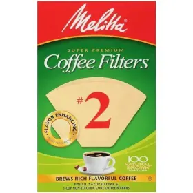 622752 Melitta Fba Cone Coffee Filter #2 100 Count- Natural Brown #2