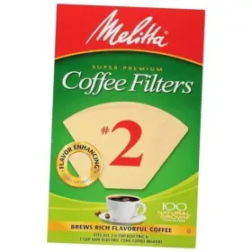 622752 Melitta Fba Cone Coffee Filter #2 100 Count- Natural Brown