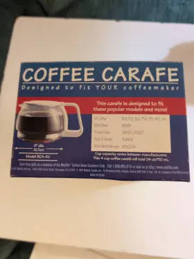 Rca-4u Melitta Nib Coffee Carafe 4 Cup White Universal Automatic Drip Coffeemake