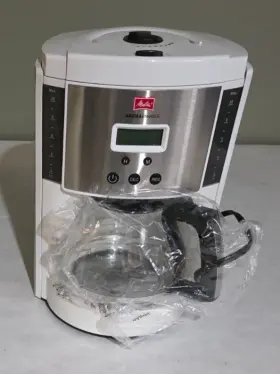 Melitta Ves4337 Aroma Enhance 10-cup Programmable Drip Coffee Maker Glass Carafe White