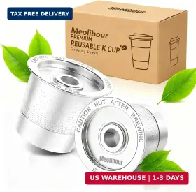 Meolibour Fg202425 2 Pack Reusable K Cups Coffee Pods For Keurig 1.0 Stainless Steel Fast