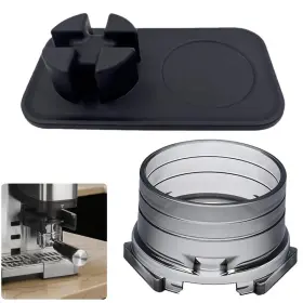 Mfrhyloee 732224951089 2-in-1 Barista Kit Portafilter Dosing Funnel And Non-slip Tamping Mat Combo -
