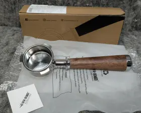 Mhw-3bomber 972653794213 54mm Bottomless Wood Grain Portafilter - Breville Barista Series