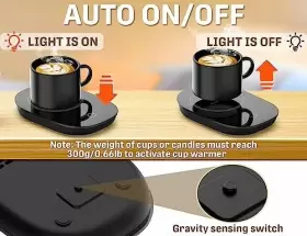 Mikosoru 650076583992 Coffee Mug Warmer For Desk Cup With Gravity Sensor Switch #3