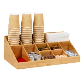 Mind Reader 445041360349 Cup And Condiment Station Countertop Org Coffee Bar Metal Mesh 17.88 Inch L X