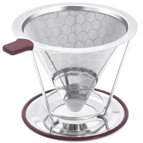 Misetto 661706254632 Pour Over Coffee Dripper Stainless Steel Filter Easy To Clean Paperl