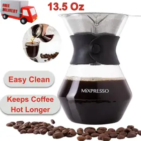 Chmx3 Mixpresso Coffee Maker Set Glass Carafe Protective Silicone Sleeve Brewer 13.5oz