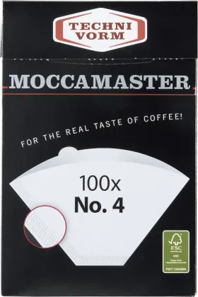 Moccamaster 712072850224 Technivorm #4 White Paper Filters 100-count Per Box