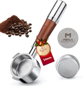 Morils 744110438772 54mm Bottomless Portafilter For Breville Espresso Machines 3 Ears Port