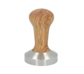 Motta 1385108 Flat Stainless Coffee Tamper 58mm Olive Wood Handle E61