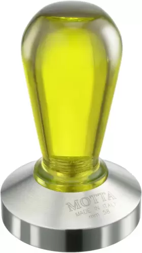 Motta 691044103514 Rainbow Coffee Tamper With Yellow Handle 58 Mm