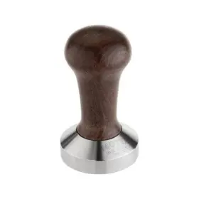 8140 Motta 735343219436 M Flat Base Coffee Tamper 53mm Brown Handle Stainless Steel
