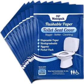 Mp Mozzpak 787269174283 Toilet Seat Covers Disposable 100 Pcs - Xl Flushable