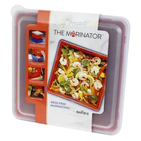 40408y Mr. Bar-b-q The Marinator Tray And Strainer Seal Tight Lid 3 Pc Plastic
