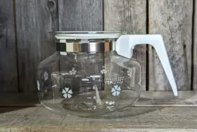 Mr. Coffee 072179003113 8 Cup Glass Pot Flowers White Replacement Carafe 1975