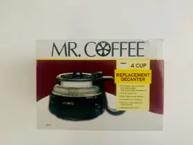 Mr. Coffee 072179223320 New - 4 Cup Replacement Glass Decanter Black Nd4