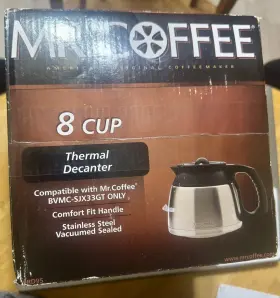 Mr. Coffee 072179231523 Stainless Steel 8 Cup Thermal Carafe Decanter New In Box #2