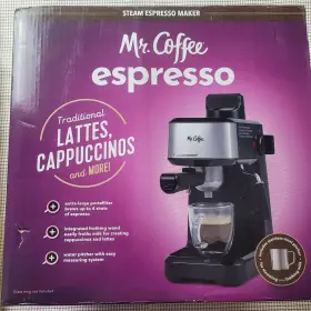 1597 Mr. Coffee Espresso Steam Maker Cappuccino Latte Stainless Pitcher New In Box