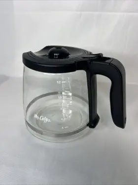 189270 Mr. Coffee 12 Cup Glass Replacement Pot Carafe For Maker Black Lid Handle