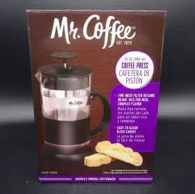 60264-01 Mr. Coffee 1.1 Quart Black Press New In Box