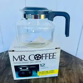 D12a Mr. Coffee Vintage Replacement 12 Cup Decanter Glass Pot Model Unused