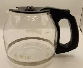 Jwx23kg-01 Mr. Coffee 12 Cup Carafe Glass Replacement Decanter Pot Black Handle And Lid