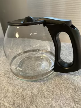 L285yl Mr. Coffee 12 Cup Glass Replacement Pot Carafe Black Lid Handle Very Clean #2