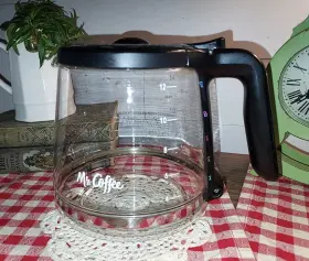 M100rx Mr. Coffee 12 Cup Glass Replacement Pot Carafe For Maker Black Lid Handle