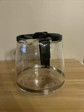 N312rx Mr. Coffee Pot 12 Cup Carafe Replacement Glass Black Lid Handle #2