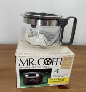 Nd4-2 Mr. Coffee Vintage 4 Cup Glass Pot Decanter Model D4 Replacement Preowned