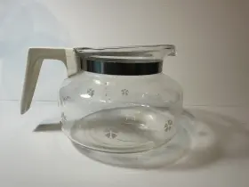 P-27-27 Mr. Coffee Glass Replacement Pot Carafe 8-10 Cup Daisys White Handle #2
