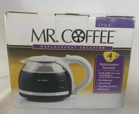 Spd4 Mr. Coffee 4 Cup Glass Pot Decanter Replacement White New #3