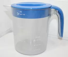 Tm70 Mr. Coffee Iced Tea Maker Replacement Pitcher Blue Lid Clear Hard Plastic