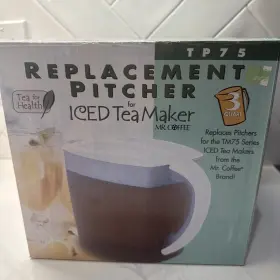 Mr. Coffee Tp75 New 3 Quart Replacement Pitcher For Tm75 Iced Tea Maker White Lid