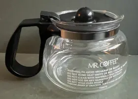 Y008tg Mr. Coffee 4 Cup Capacity Replacement Glass Pot Carafe Black Handle And Lid