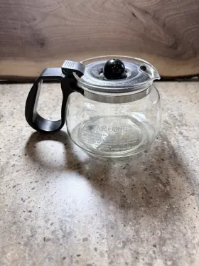 Mr. Coffee Y148tg 4 Cup Clear Glass Replacement Carafe Black Handle And Lid