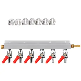 Mrbrew B0f1cq86p9 Gas Manifold Co2 Distributor 5/16 Barb Fitting Beer Kegerator