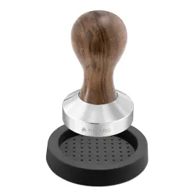 Navaris 063004214565 Coffee Tamper - Handheld Stainless Steel Espresso Press With Walnut H