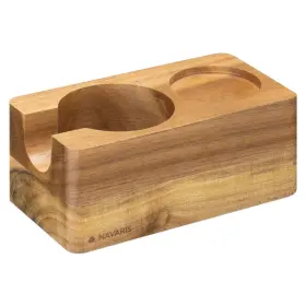 56192.30 Navaris Wooden Coffee Tamper Station 58mm Holder For Espresso Machine Accessories
