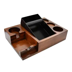 Navrex 056500191699 13.4ftft Large Espresso Knock Box And Tamping Station Solid Wood Espress