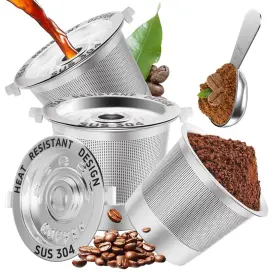 Ns-kc2-sl03 Nessus 3 Pack Reusable K Cups Coffee Pods For Keurig 1.0 Stainless Steel Refillable
