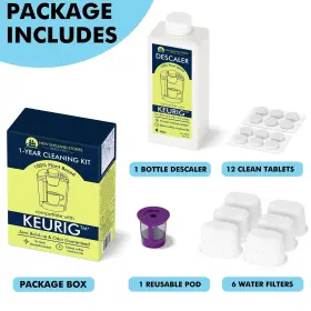 New England Stories 810135280495 Keurig Descaling Set 1 Year Cleaning And Maintaining Includes Bottle Of #2
