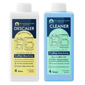New England Stories 810135280822 Coffee Machine Descaler And Cleaner Set - 33.8oz 4 Uses Universal Descaling Sol