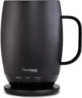 Nextmug By Nextboom 850043163091 Plus - Temperature-controlled Self-heating Coffee Mug Black 18 Oz