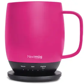 Nextmug By Nextboom 850043163169 - Temperature-controlled Self-heating Coffee Mug True Pink 14 Oz
